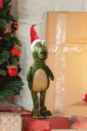 Marco Paul 35cm Christmas T-Rex Dinosaur Decoration in Green - thumbnail 1