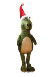 Marco Paul 35cm Christmas T-Rex Dinosaur Decoration in Green - thumbnail 4