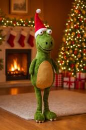 Marco Paul 35cm Christmas T-Rex Dinosaur Decoration in Green - thumbnail 2