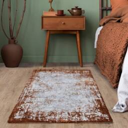 The Rug Shop UK Orange Modern Abstract Luxurious Easy To Clean Latex Back Rug - Size: 240 cm x 340 cm - thumbnail 3
