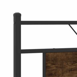 Berkfield Home Bed Frame without Mattress Smoked Oak 183x203 cm Engineered Wood in Brown - thumbnail 9
