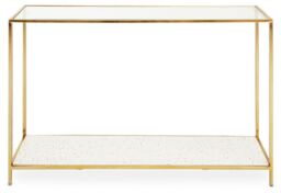 Orsina Stylish Gold Frame Console Table, Modern Console Table in Terrazzo Effect, Contemporary Design Hallway Table - thumbnail 6