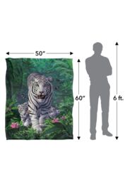 JQ Licensing Jlo White Tiger & Cubs Silky Touch Super Soft Throw Blanket 152 X 127 cm - thumbnail 5