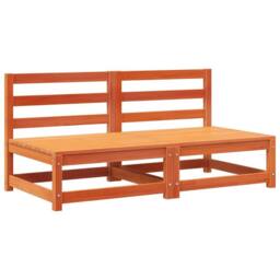 Berkfield Home Garden Sofas Armless 2 pcs Wax Brown 70x70x67 cm Solid Wood Pine - Size: 70 x 70 x 67 cm - thumbnail 3