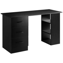 Havendro Computer Desk Writing Study Table with Storage in Black