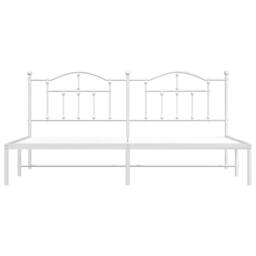 Berkfield Home Metal Bed Frame with Headboard White 193x203 cm - thumbnail 6
