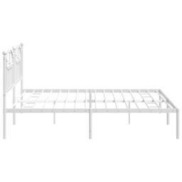 Berkfield Home Metal Bed Frame with Headboard White 193x203 cm - thumbnail 7