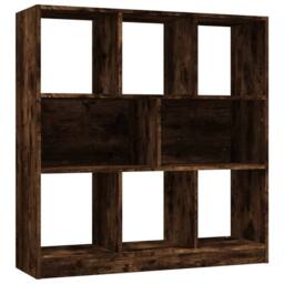 Berkfield Home Classic Book Cabinet Smoked Oak 97.5x29.5x100 cm Engineered Wood in Brown - thumbnail 3