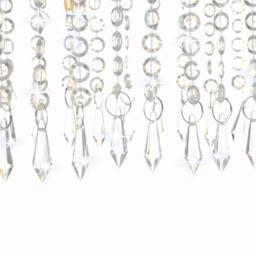 Berkfield Home Traditional Ceiling Lamp with Crystal Beads Silver 104 cm E14 - thumbnail 7