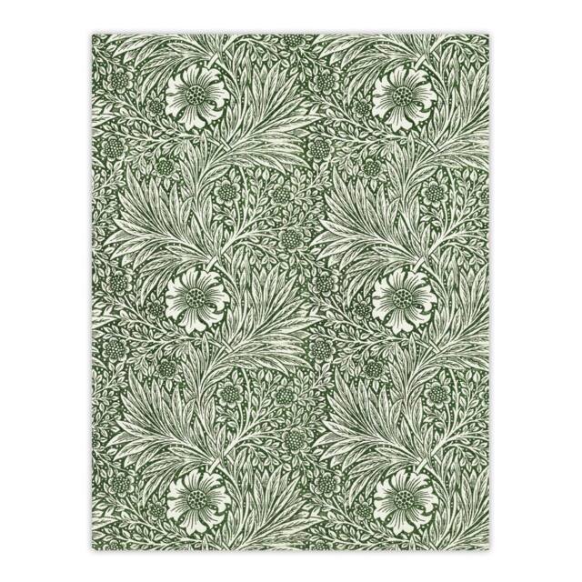 "Artery8 Marigold Flower Green Pattern Vintage Wall Art Print W. Morris - Size: W12"" x H16""" - image 1