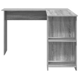 Berkfield Home Corner Desk with Storage Grey Sonoma 140x113, 5x75cm - Size: 5x75 cm - thumbnail 4