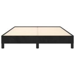 Berkfield Home Bed Frame Black 135x190 cm Double Velvet - thumbnail 5