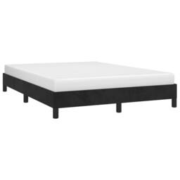 Berkfield Home Bed Frame Black 135x190 cm Double Velvet - thumbnail 3