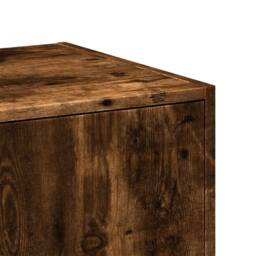 Berkfield Home Apothecary Cabinet Smoked Oak 30x41x144.5 cm Engineered Wood in Brown - thumbnail 8