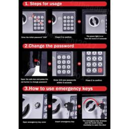 NESTLUNE Strong Steel Key Lock Box Password Security in Black - thumbnail 5