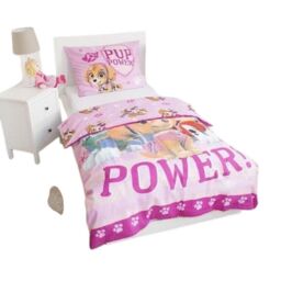 Paw Patrol Pup Power Duvet Cover Set in Baby Pink - Size: Single - thumbnail 2