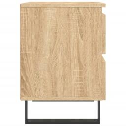Berkfield Home Elegant Bedside Cabinets 2 pcs Sonoma Oak 40x35x50 cm Engineered Wood in Light Brown - Size: 40 x 35 x 50 cm - thumbnail 7