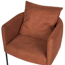 Wyld and Coco Armchair - Golden Brown Faux Linen Black Iron Legs - thumbnail 7