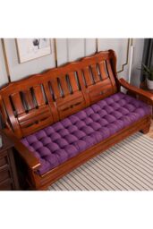 Living and Home 160 cm W x 50cm D Purple Garden Bench Cushion Sun Lounger Cushion - thumbnail 2
