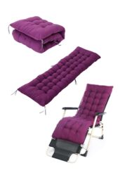 Living and Home 160 cm W x 50cm D Purple Garden Bench Cushion Sun Lounger Cushion - thumbnail 3