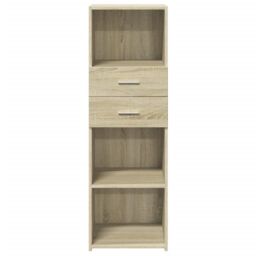Berkfield Home Highboard Sonoma Oak 40x42.5x124 cm Engineered Wood in Brown - thumbnail 4