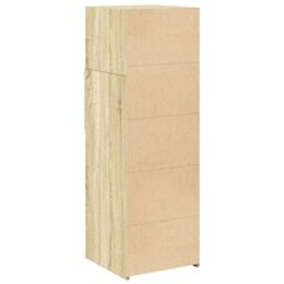 Berkfield Home Highboard Sonoma Oak 40x42.5x124 cm Engineered Wood in Brown - thumbnail 6