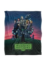 Warner Brothers Beetlejuice 50x60 Gangs All Here Silky Touch Super Soft Throw Blanket in White - thumbnail 1
