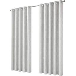 New Edge Blinds Paris Jacquard Eyelet Curtains in Natural - Size: 167 cm width x 183 cm drop - thumbnail 1