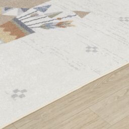 Livabliss Lilian - Kids Beige Brown Blue Orange Washable Rug for Children's Rooms - Size: 160 cm diameter - thumbnail 3