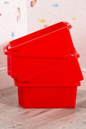 Wham Stack & Store 4x 16L Box in Red - thumbnail 2