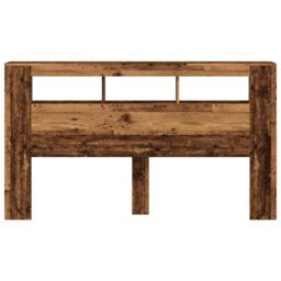 Berkfield Home LED Headboard Old Wood 180x18.5x103.5 cm Engineered Wood in Brown - thumbnail 6