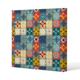 Benjamin Tate Design Tribal art boho (Canvas Print) / 77 x 77 x 4cm in Natural - Size: 77 x 77 x 4 cm - thumbnail 1