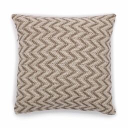 KDMD Classic Cushion Cover - Herringbone Wide Grey - 40x40cm in Brown - Size: 40x40 cm - thumbnail 1