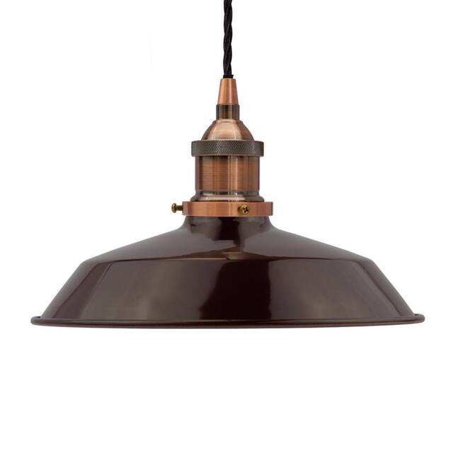 SE Home Burgundy Red Small Trinity Metal Pendant Light - Antique Copper - image 1