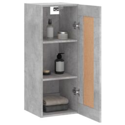 Berkfield Home Wall Mounted Cabinet Concrete Grey 34.5x34x90 cm Engineered Wood - thumbnail 5