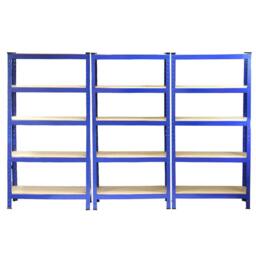 Monstershop Monster Racking T-Rax Heavy Duty Shelving Units, Blue, 75cm W, 30cm D in Blue - thumbnail 1