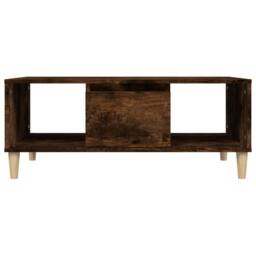 Berkfield Home Decorative Coffee Table Smoked Oak 90x50x36, 5 cm Engineered Wood in Brown - thumbnail 7