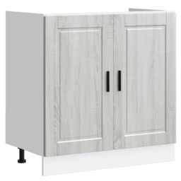 "Berkfield Home Sink Base Cabinet¬†""Porto"" with Sink Grey Sonoma 80x46x84, 5 cm¬†Engineered Wood" - thumbnail 4