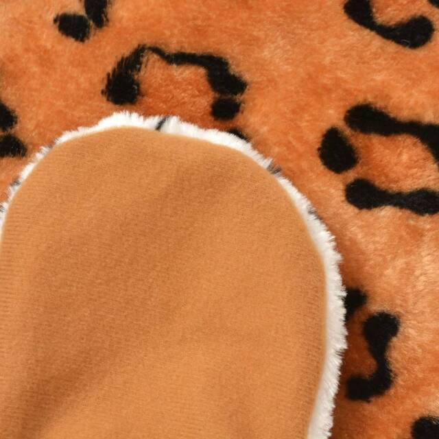 Berkfield Home Leopard Carpet Plush 139 cm Brown in Tan - Size: 100 cm diameter - image 1