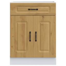 Berkfield Home Kitchen Base Cabinet Kalmar Artisan Oak Engineered Wood in Brown - thumbnail 4
