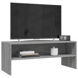 Berkfield Home TV Cabinet Grey Sonoma 100x40x40 cm Engineered Wood - Size: 100 x 40 x 40 cm - thumbnail 3