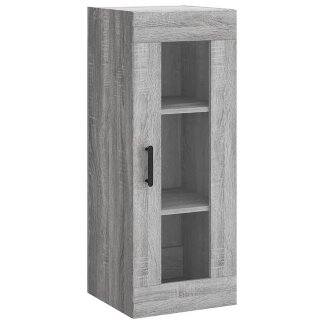 Berkfield Home Wall Mounted Cabinet Grey Sonoma 34.5x34x90 cm - image 1