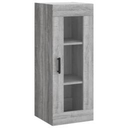 Berkfield Home Wall Mounted Cabinet Grey Sonoma 34.5x34x90 cm - thumbnail 1
