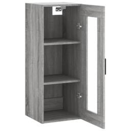 Berkfield Home Wall Mounted Cabinet Grey Sonoma 34.5x34x90 cm - thumbnail 6