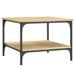 Berkfield Home Coffee Table Sonoma Oak 55x55x40 cm Engineered Wood in Brown - Size: 55 x 55 x 40 cm - thumbnail 5