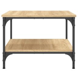 Berkfield Home Coffee Table Sonoma Oak 55x55x40 cm Engineered Wood in Brown - Size: 55 x 55 x 40 cm - thumbnail 6