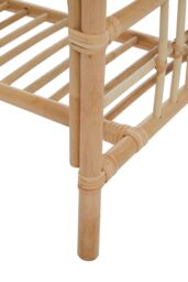 Orsina Elegant Rattan Rectangular Coffee Table With Glass Top, Versatile Cane Furniture, Sturdy Outdoor Table in Natural - thumbnail 6