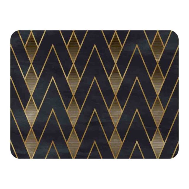 Benjamin Tate Design Gold Geometreic Lines Blanket in Natural - Size: 120 cm x 150 cm - image 1