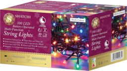 Shatchi 100 Multicolour LEDs Battery Operated Fairy Lights Waterproof 8 Changing Modes Timer Christmas Decorations - thumbnail 3