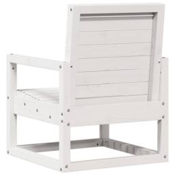 Berkfield Home Garden Chair White 57.5x63x76 cm Solid Wood Pine - thumbnail 6